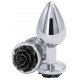 Plug Bijou REAR M 7 x 3.4cm Argenté-Noir 