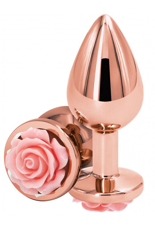 Plug Bijou Rear M 7 x 3.4cm Rose-Rose 