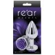 Plug bijou Rear M 7 x 3.4cm Argenté-Violet 