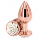 Plug Bijou REAR M 7 x 3.4cm Rose-Blanc 