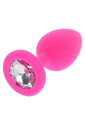 Plug Bijou Diamond Booty M 7 x 3.5cm Rose 