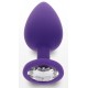 Plug Bijou Diamond Booty L 9 x 4cm Violet 