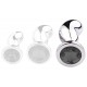 Plug Bijou Bean Silver L 9 x 3.5cm Noir
