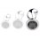 Plug Bijou Bean Silver L 9 x 3.5cm Noir