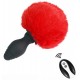 Plug vibrant avec Pompon Tailyvibe 6.5 x 3.1cm Rouge 