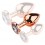 Plug Bijou anal PinkyGold M 7.5 x 3.3cm Bijou Transparent