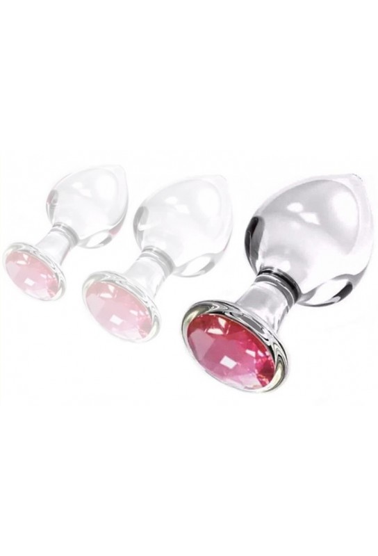 Plug Bijou en verre Diamond Glassy L 8.5 x 4cm 