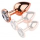 Plug Bijou anal PinkyGold L 8.5 x 4cm Bijou transparent 