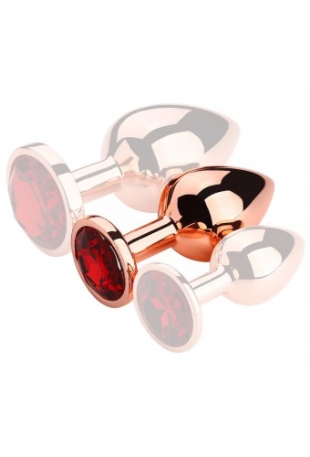 Plug Bijou anal RedGold M 7.5 x 3.3cm Bijou Rouge 