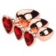 Plug Bijou Anal Gold Heart L 8 x 4.1cm Rouge 