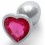 Bijou anal Heart Gem S 6 x 2.6cm Argenté-Rose