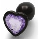 Bijou anal Heart Gem S 6 x 2.6cm Noir-Violet 