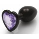 Bijou anal Heart Gem S 6 x 2.6cm Noir-Violet 