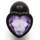 Bijou anal Heart Gem S 6 x 2.6cm Noir-Violet 