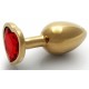 Bijou anal Heart Gem S 6 x 2.6 cm Doré-Rouge 