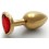 Bijou anal Heart Gem S 6 x 2.6 cm Doré-Rouge