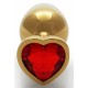 Bijou anal Heart Gem S 6 x 2.6 cm Doré-Rouge 