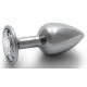 Bijou anal Round Gem S 6 x 2.6cm Argenté-Transparent 