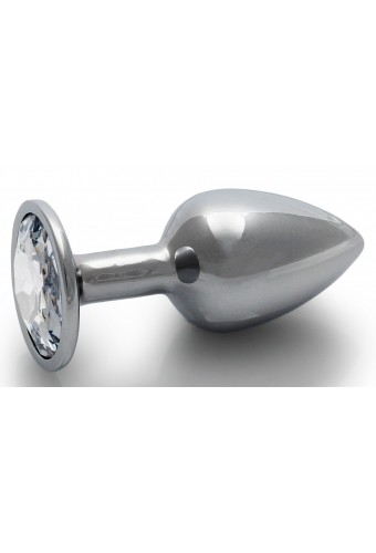 Bijou anal Round Gem S 6 x 2.6cm Argenté-Transparent 