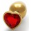 Bijou anal Heart Gem M 7 x 3.3cm Doré-Rouge