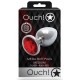 Bijou anal Round Gem M 7 x 3.3 cm Argenté-Rouge 