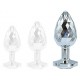 Plug Bijou IKONIK DIAMOND L 8 x 4 cm Argent 