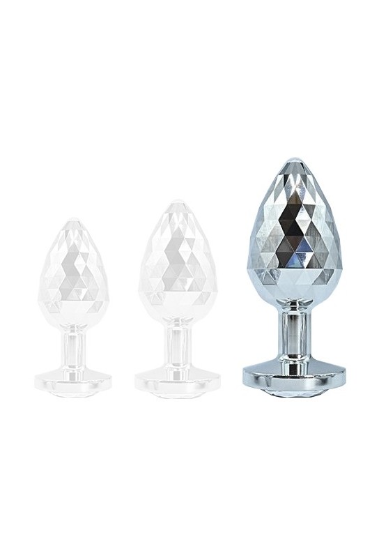 Plug Bijou IKONIK DIAMOND L 8 x 4 cm Argent 