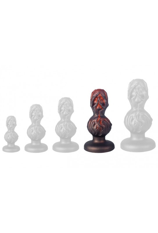 Plug Skullis L 16.5 x 7.5 cm Rouge-Noir 