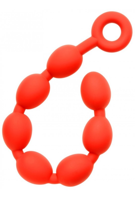 Boules anales Stretch Eggs S 43 x 4 cm Rouges 