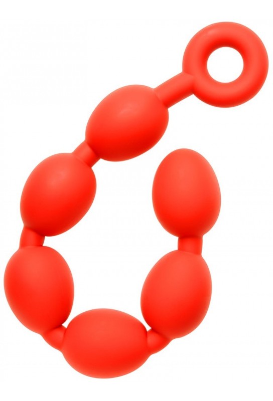 Boules anales Stretch Eggs M 45 x 5 cm Rouges 