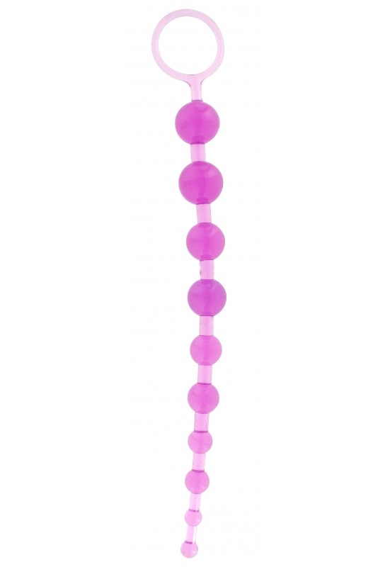 Chapelet anal Thai Toy Beads 26 x 2.4cm Fuchsia 