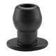 Ass Tunnel Plug Silicone Noir Extra-Large 9 x 7 cm 