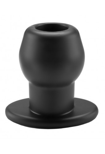 Ass Tunnel Plug Silicone Noir Extra-Large 9 x 7 cm 