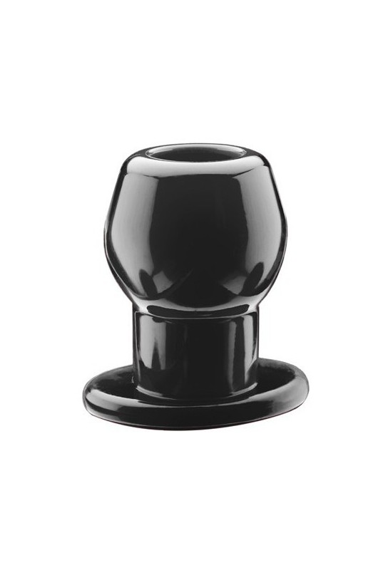 Ass Tunnel Plug Silicone Noir Large 7.6 x 6.2 cm 