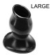 Plug Tunnel Pig-Hole noir Large - 9 x 7 cm 