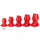 Plug Tunnel Pig-Hole rouge Small - 7 x 4.5 cm 
