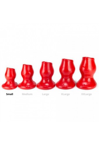 Plug Tunnel Pig-Hole rouge Small - 7 x 4.5 cm 