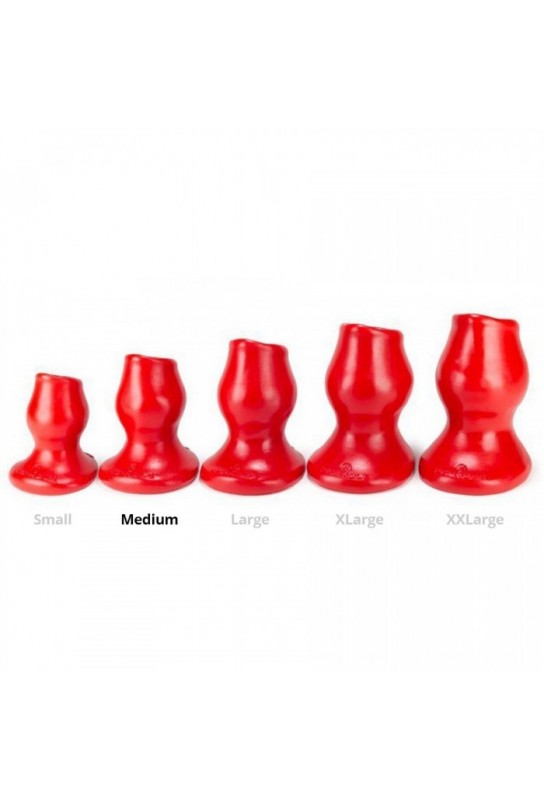 Plug Tunnel Pig-Hole rouge Medium - 8 x 5.5 cm 