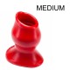Plug Tunnel Pig-Hole rouge Medium - 8 x 5.5 cm 