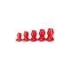 Plug Tunnel Pig-Hole rouge Medium - 8 x 5.5 cm 
