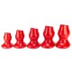 Plug Tunnel Pig-Hole rouge Medium - 8 x 5.5 cm 