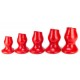 Plug Tunnel Pig-Hole rouge Large - 9 x 7 cm 