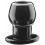 Ass Tunnel Plug Silicone Noir Medium 7 x 5.2 cm