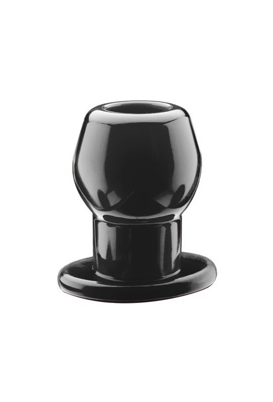 Ass Tunnel Plug Silicone Noir Medium 7 x 5.2 cm 
