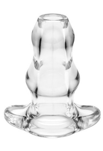 Double Tunnel Plug Extra-Large 14 x 7.8 cm Transparent 