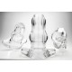 Double Tunnel Plug Extra-Large 14 x 7.8 cm Transparent 