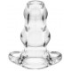 Double Tunnel Plug Transparent Medium 9.5 x 5.2 cm 