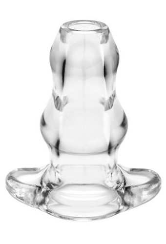 Double Tunnel Plug Transparent Medium 9.5 x 5.2 cm 