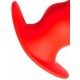 Plug Tunnel Stretch Rouge Small 11 x 5 cm 