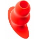 Plug Tunnel Stretch Rouge Extra large 16 x 7.5cm 